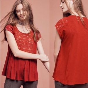 Anthropologie Akemi + Kin Arcana Top Rust Medium